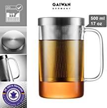 GAIWAN PURE 550S - Vaso de te con infusor y tapa incorporados - Apto para lavavajillas - Resistente al calor
