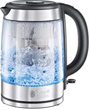 Russell Hobbs Clarity - Hervidor de Agua Electrico con Filtro Brita (2200 W- 1l- Cristal- Inox- Gris) - ref. 20760-57