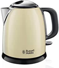 Russell Hobbs Colours Plus - Hervidor de Agua Electrico Pequeno (2400 W- Hervidor de 1l- Kettle Inox- Crema) - ref. 24994-70